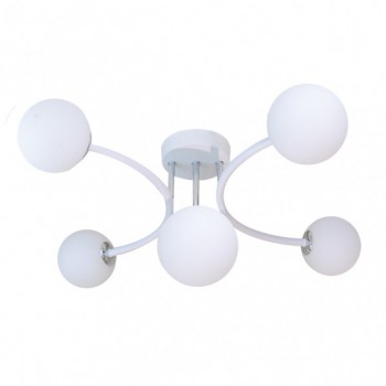Distribuidor - Lâmpadas Diversas | Lâmpadas Modernas | LAMPARA LA HABANA 5XG9 BLANCO/CROMO 48X46X22 CM Ref: 154555001